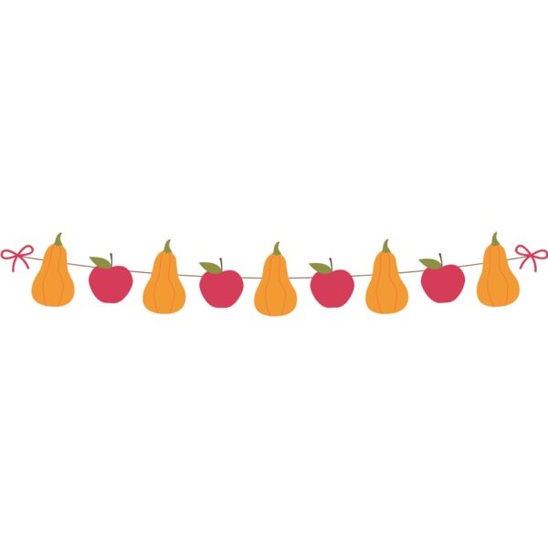 Thanksgiving Squash Apple Garland Banner 1 Thumbnail