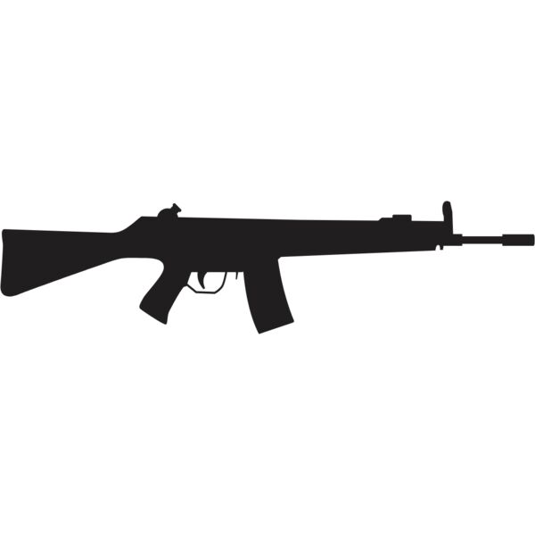 Assault Rifle Gun Silhouette 9 Thumbnail